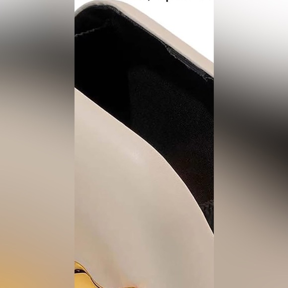 Chic Cream Clutch with Eclectic Gold Accent - NEW - Picture 3 of 3